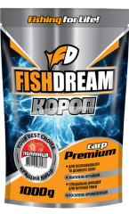 Элитная прикормка FishDream Premium Карп "Клубника" 1 кг.