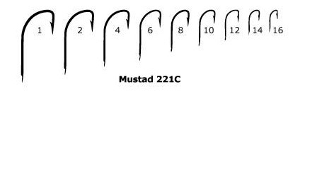 Одинарный крючок Mustad Hollow Point Crystal 221C N8 10 шт